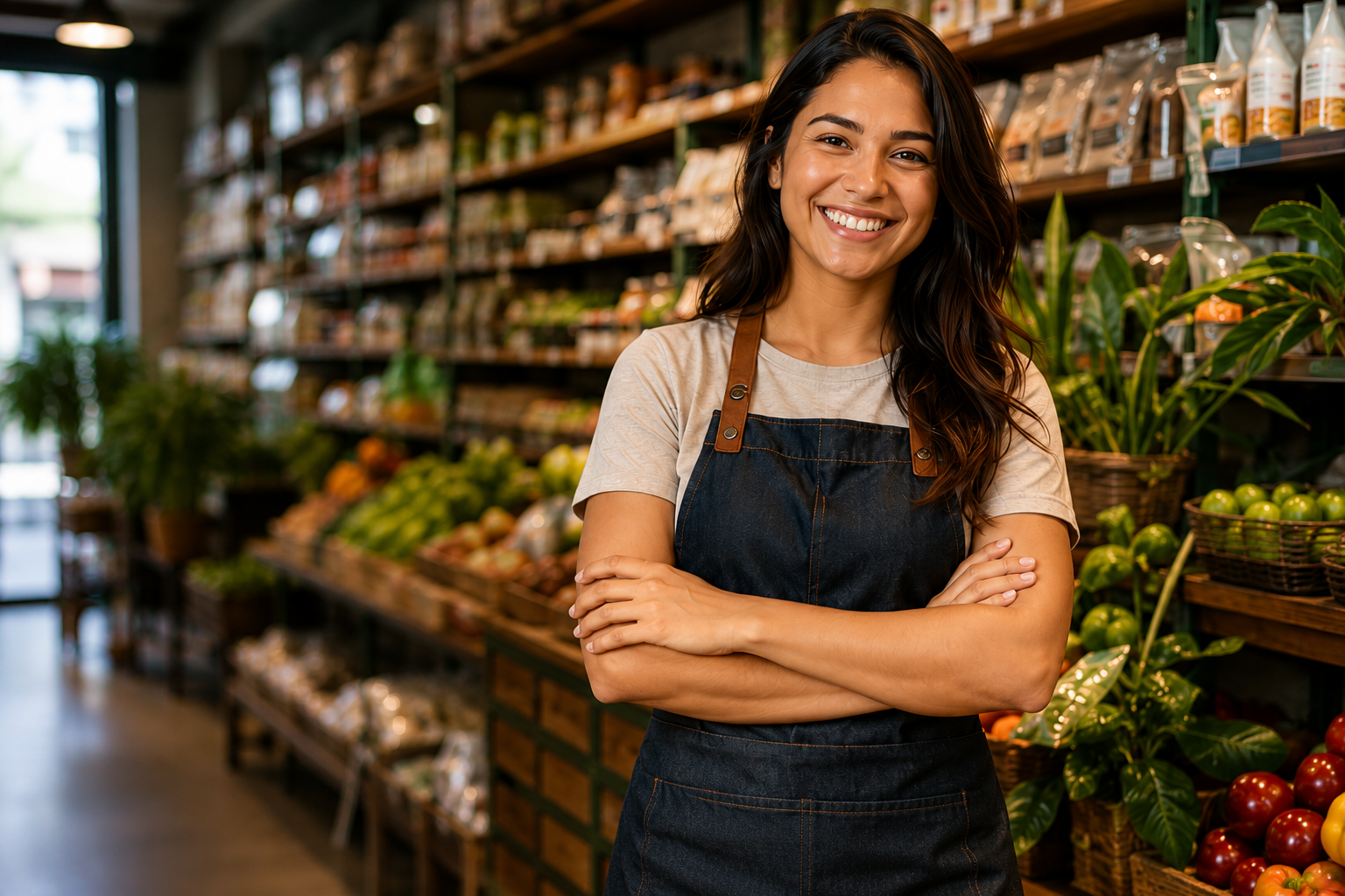 Empreendedora em seu negócio